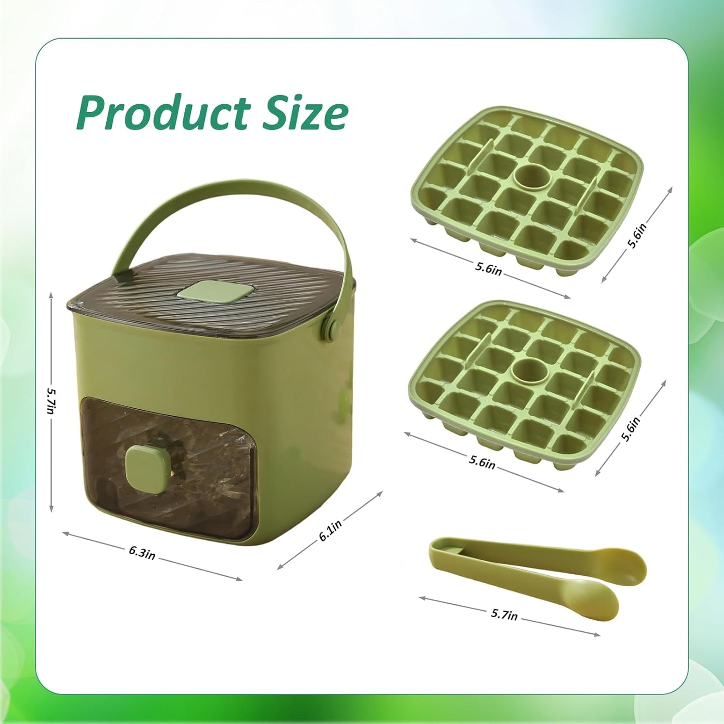 ⏰Last Day Promotion 49% 🔥🧊❄️Ice Cube Tray with Lid and Bin – Make Ice-Making Simple