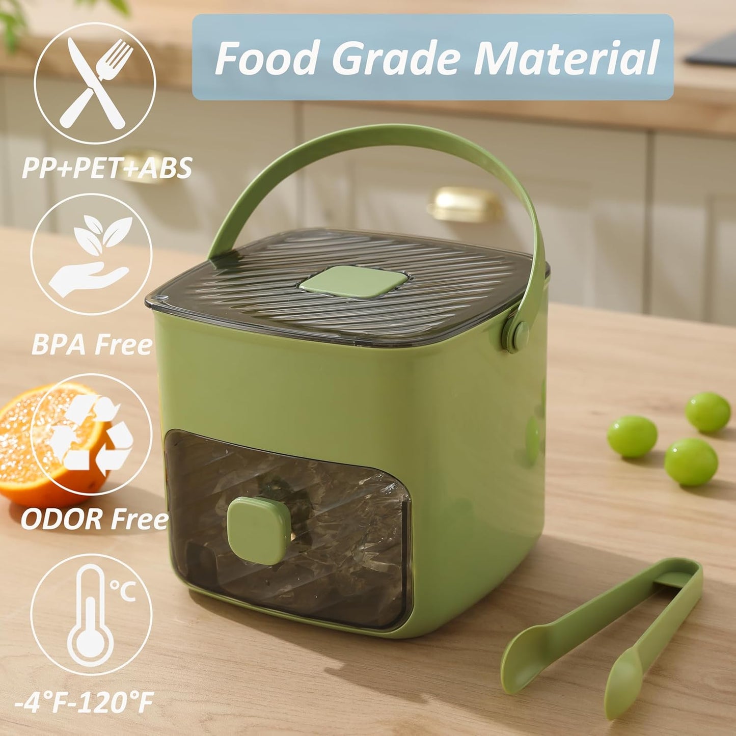 ⏰Last Day Promotion 49% 🔥🧊❄️Ice Cube Tray with Lid and Bin – Make Ice-Making Simple