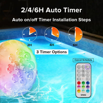 🔥Last Day: 49% OFF🔥8-Pack Submersible LED Pool Lights – RF Remote (200ft)