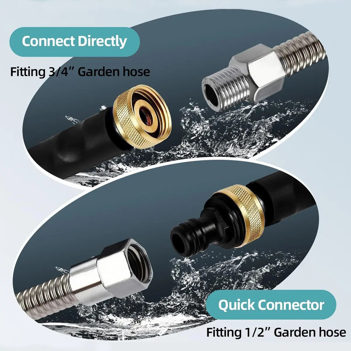 ⏰Last Day Promotion 49% 🔥Jet Nozzle Power Washer for Garden Hose, Includes 2 High-Pressure Nozzles and Quick Connectors