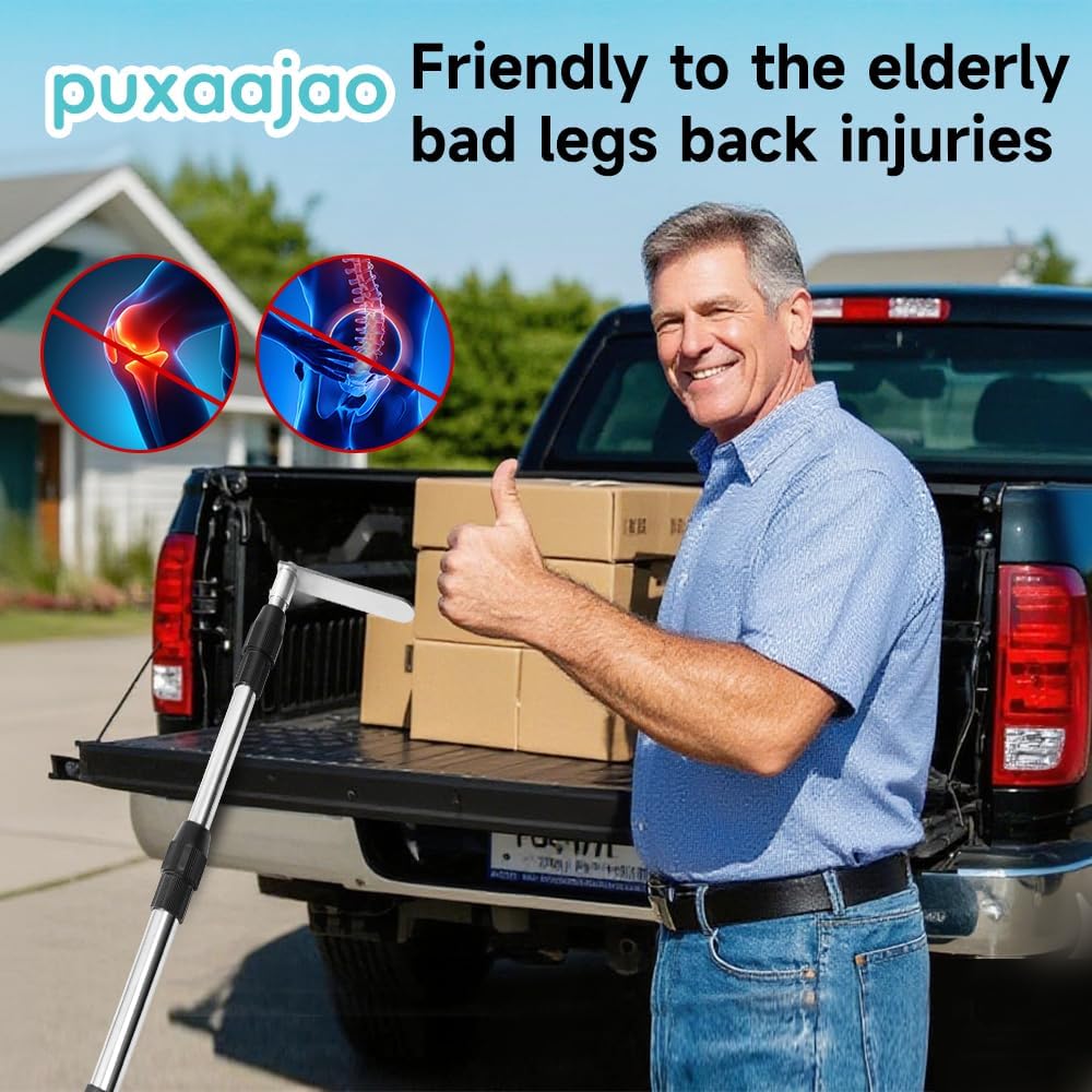 ⏰Last Day Promotion 49% 🔥Magnetically Mounted 5' Telescoping Truck Bed Cargo Retrieval Hook