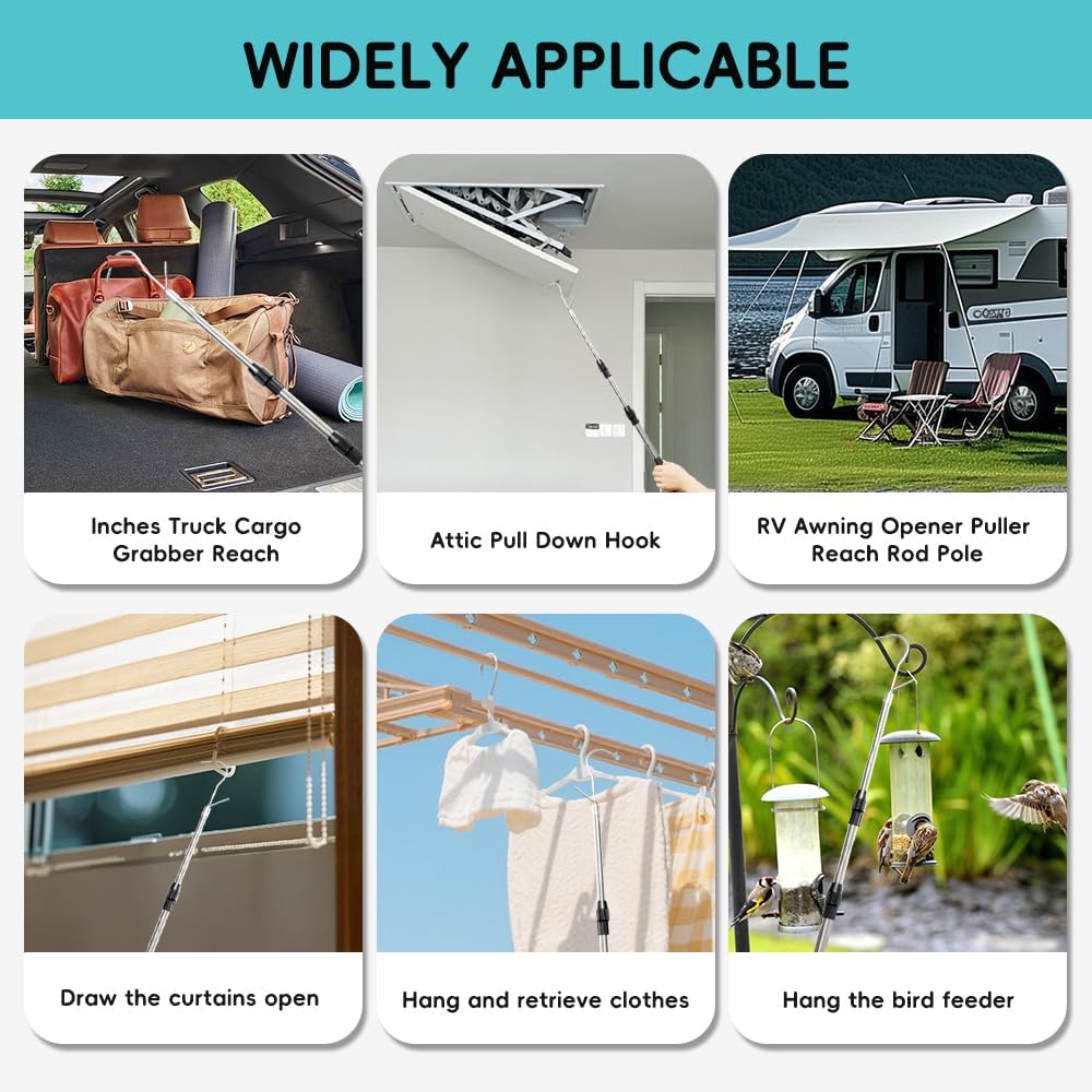 ⏰Last Day Promotion 49% 🔥Magnetically Mounted 5' Telescoping Truck Bed Cargo Retrieval Hook