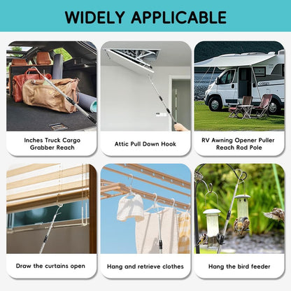 ⏰Last Day Promotion 49% 🔥Magnetically Mounted 5' Telescoping Truck Bed Cargo Retrieval Hook