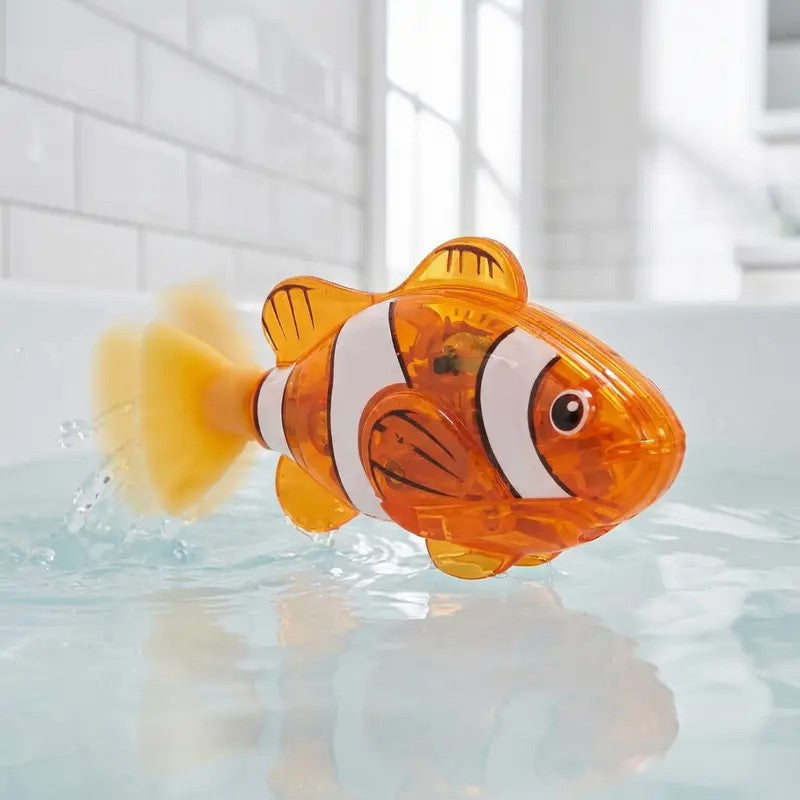 🔥🐠Fully automatic electronic pet fish - activated by sensing, emitting LED light while swimming - water interactive robotic fish toy✨