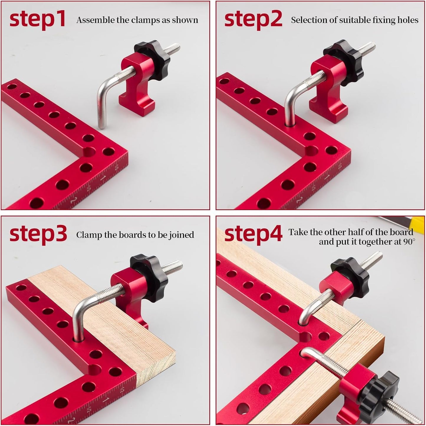⏰Last Day Promotion 49% 🔥 90 Degree Positioning Squares Right Angle Clamps（3 Pack)