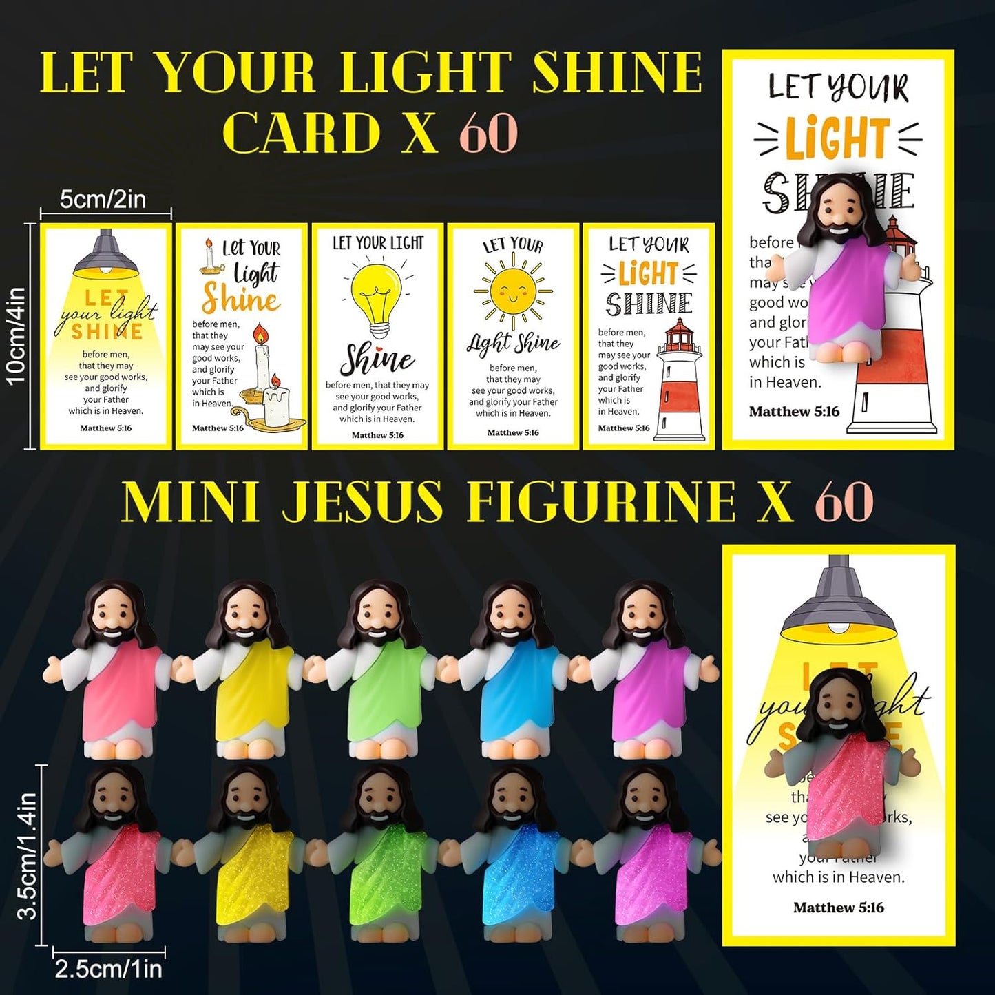 ⏰Last Day Promotion 49% 🔥50 sets of mini Jesus glowing figurines