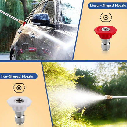 ⏰Last Day Promotion 49% 🔥Jet Nozzle Power Washer for Garden Hose, Includes 2 High-Pressure Nozzles and Quick Connectors
