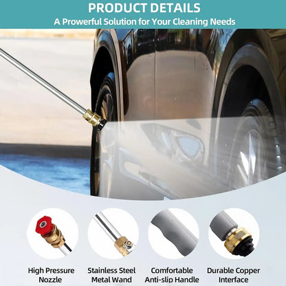 ⏰Last Day Promotion 49% 🔥Jet Nozzle Power Washer for Garden Hose, Includes 2 High-Pressure Nozzles and Quick Connectors