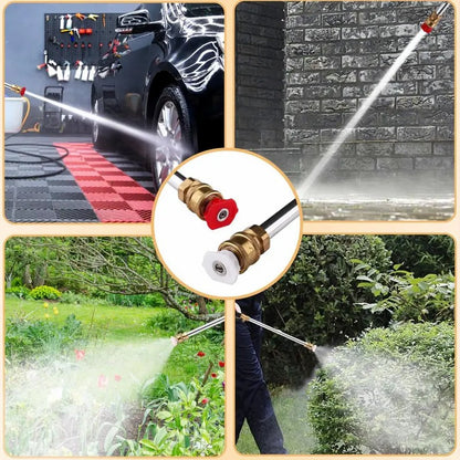 ⏰Last Day Promotion 49% 🔥Jet Nozzle Power Washer for Garden Hose, Includes 2 High-Pressure Nozzles and Quick Connectors