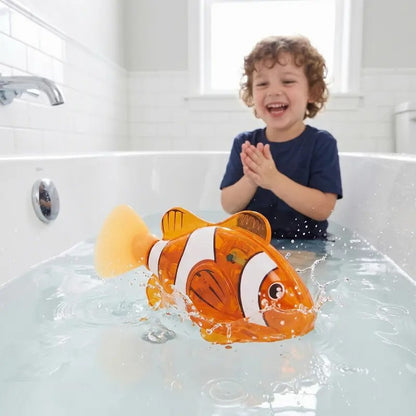 🔥🐠Fully automatic electronic pet fish - activated by sensing, emitting LED light while swimming - water interactive robotic fish toy✨